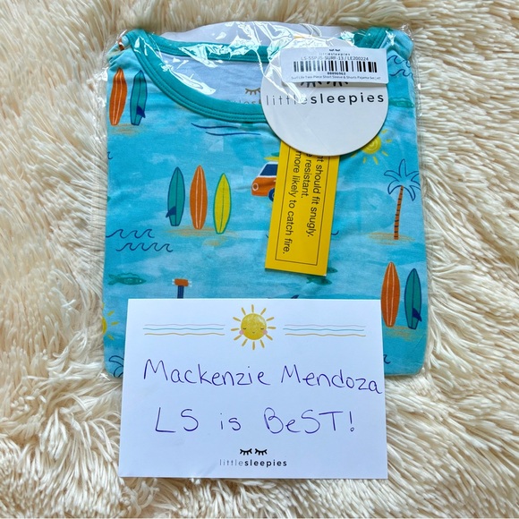 Little Sleepies Surf Life Short Set 4T NWT - Picture 5 of 6